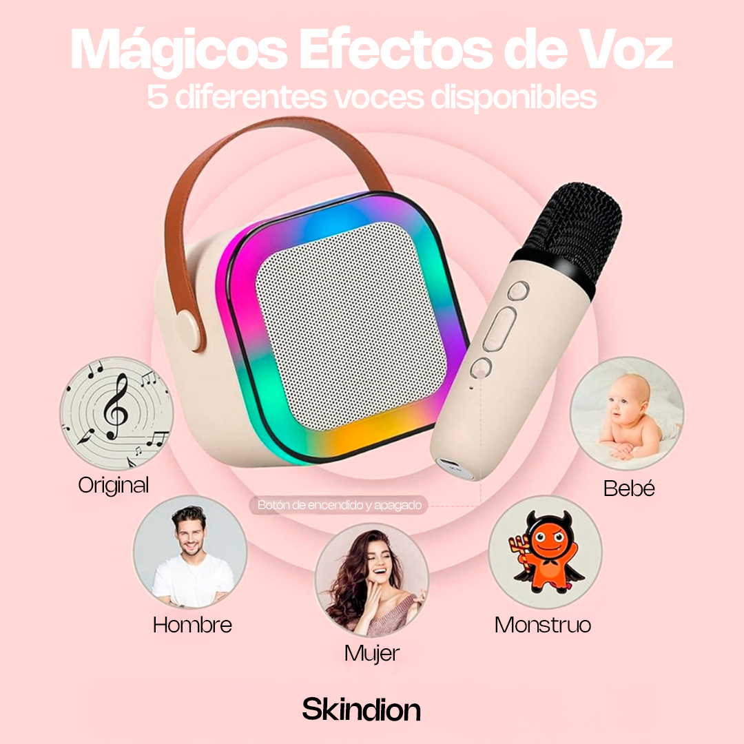 Skindion PartySound - Set Karaoke Parlante + Micrófono