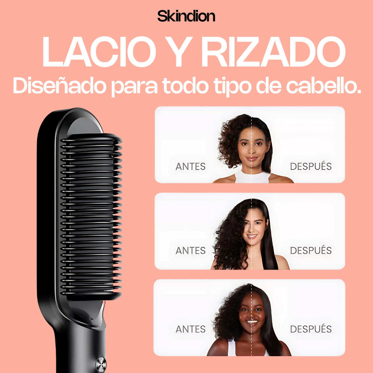 SkinDion SmoothBrush – Cepillo Alisador 2 en 1